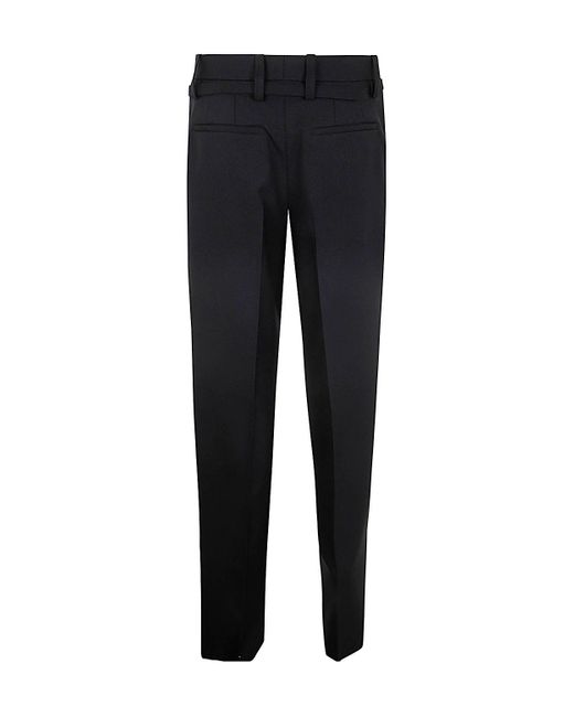 Jil Sander Blue Straight-Leg Belted Tailored Trousers for men