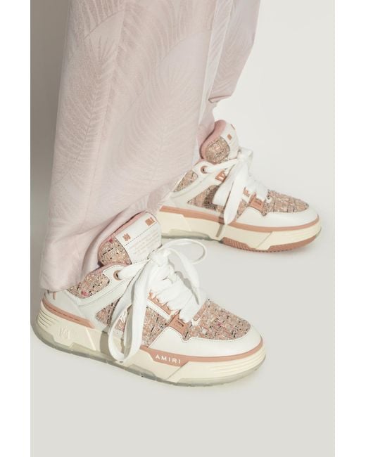 Amiri Pink Ma1 Logo Patch Sports Shoes