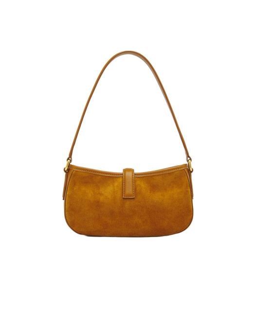 McQueen Brown T-Bar Mini Shoulder Bag