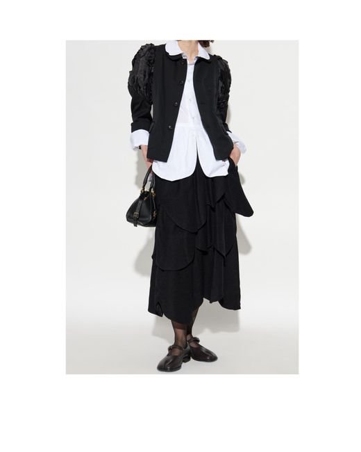 Comme des Garçons Black Long-Sleeved Suit Jacket