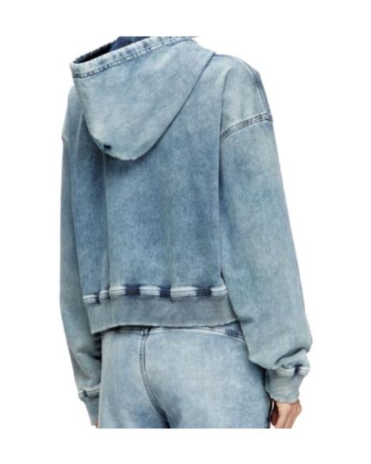 DIESEL Blue De-Giri-Crop Jogg Zipped Hoodie