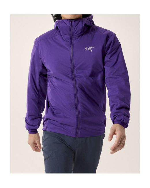 Arc'teryx Purple Atom Hooded Jacket for men