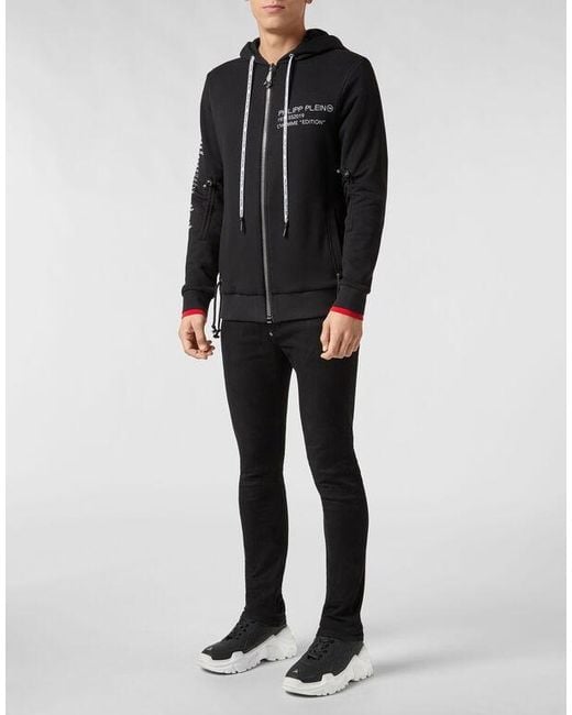 Philipp Plein Black Logo Casual Jacket for men