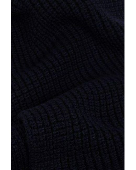 DSquared² Black Logo Patch Knitted Scarf for men