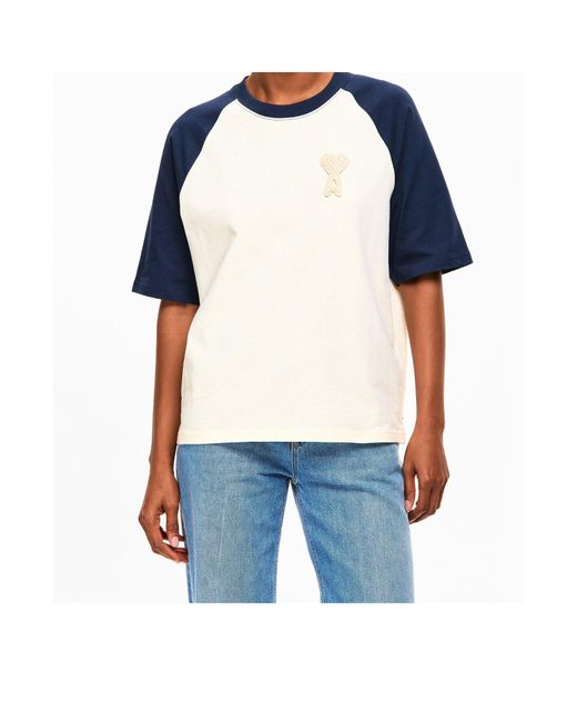 AMI Blue Oversized T-Shirt