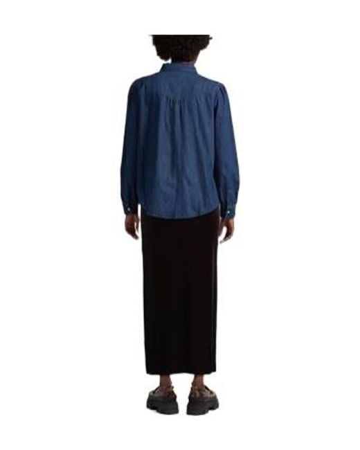 MAX&Co. Blue High-Waist Slim-Fit Skirt