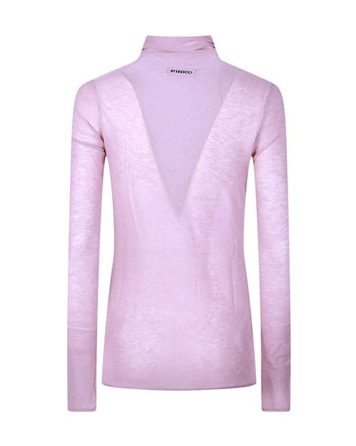 Pinko Purple Moss Turtleneck Knitted Jumper