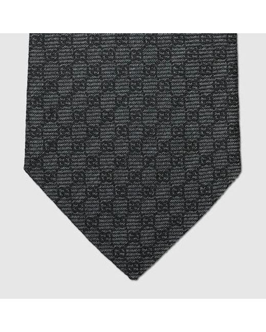 Gucci White Gg Jacquard Tie for men