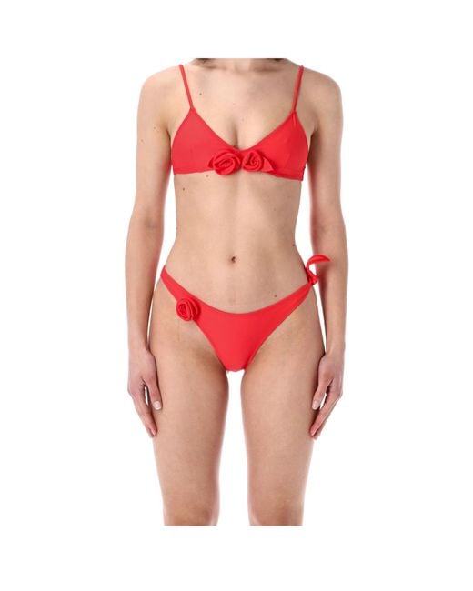 Coperni Red Flower Bikini Bottoms