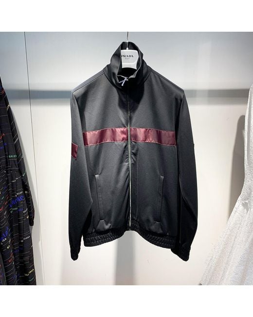 Prada Black Striped Casual Jacket for men