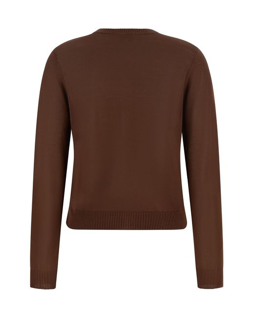 Ganni Brown 'Argyle' Cardigan