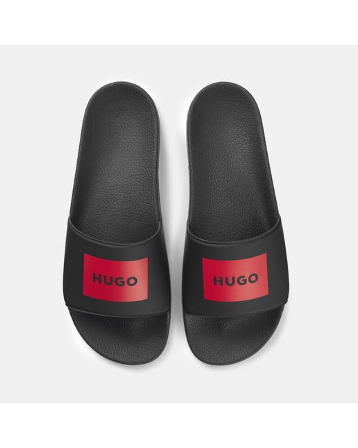 Boss Brown Logo Slides for men