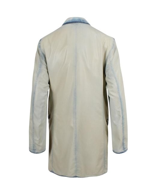 DIESEL Gray Double-Breasted Coat