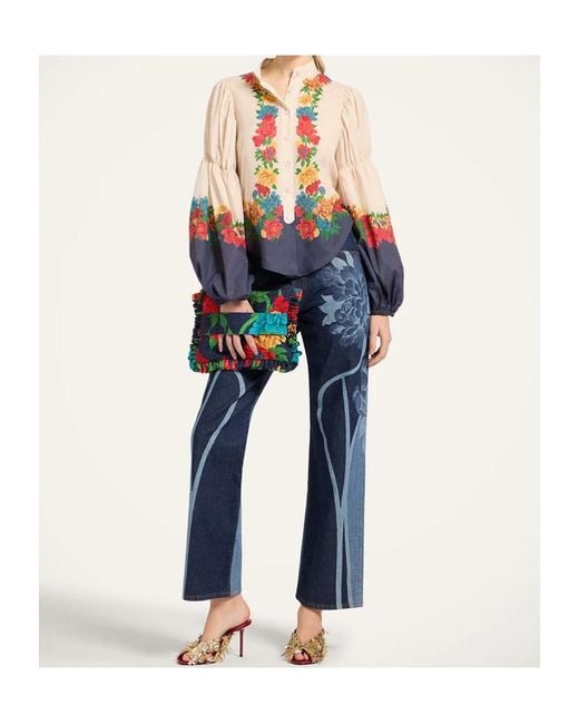 LaDoubleJ White Floral Placée Blouse