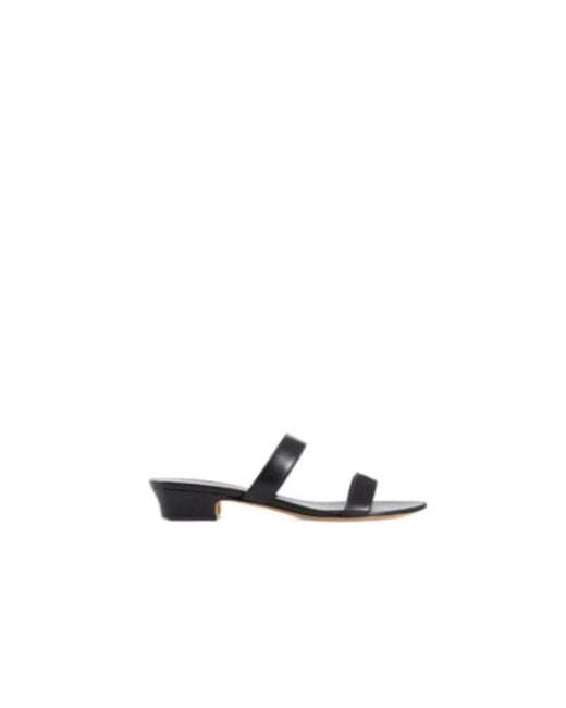 The Row White Chunky Heel Sandals