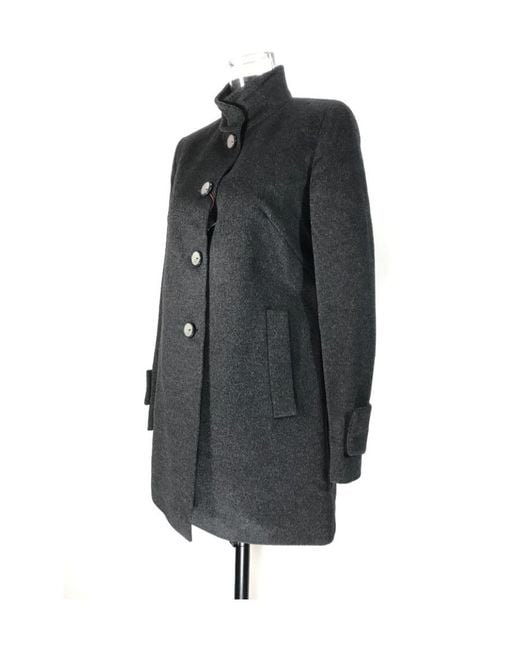 Max Mara Gray Long-Sleeved Wool Coat