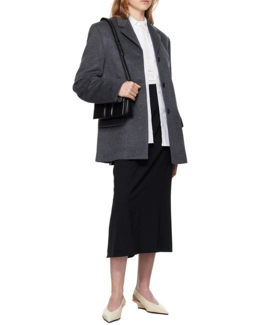 Totême Black Totême T-Flap Mini Tote Bag