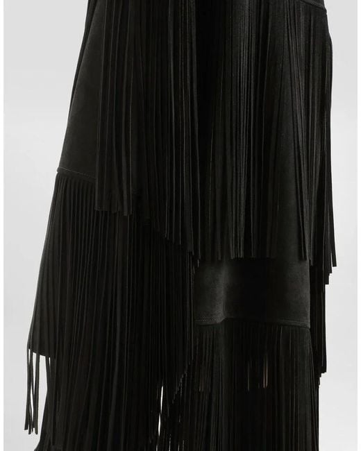 Dolce & Gabbana Black Split Leather Jacket