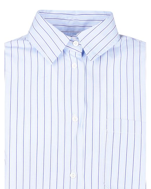 Weekend by Maxmara Blue Aureo Striped Button-Up Shirt