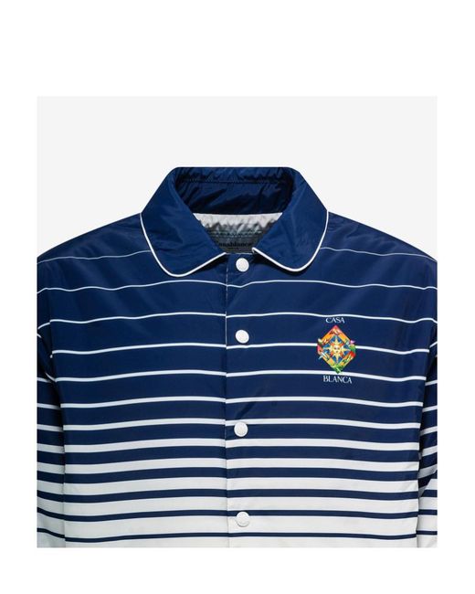 Casablanca Blue Fade Effect Striped Jacket for men