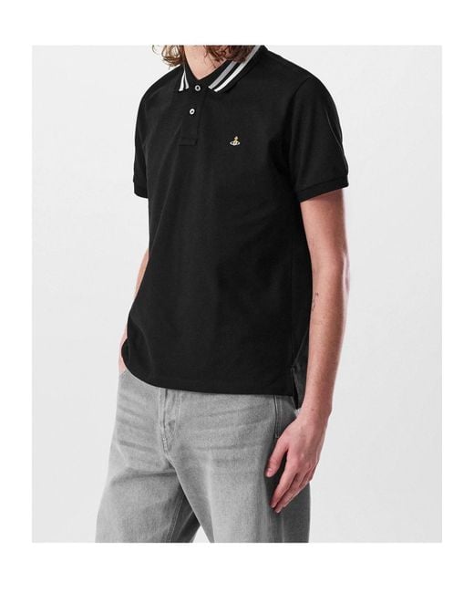 Vivienne Westwood Black Classic Short-Sleeved Polo Shirt for men