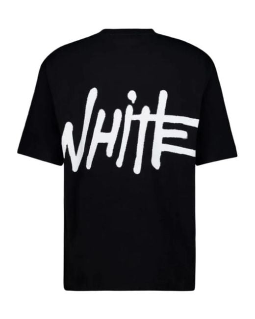 Off-White c/o Virgil Abloh Black Spray Logo Skate T-Shirt for men