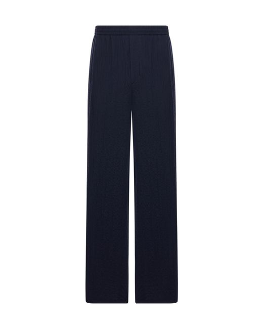 Giorgio Armani Blue Textured Drawstring Pants for men