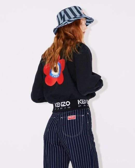 KENZO Black Target Zip-Up Bomber Jacket