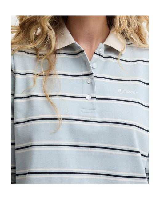 Barbour Blue Striped Polo Shirt