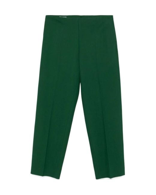 Dries Van Noten Green Front Pleated Casual Pants