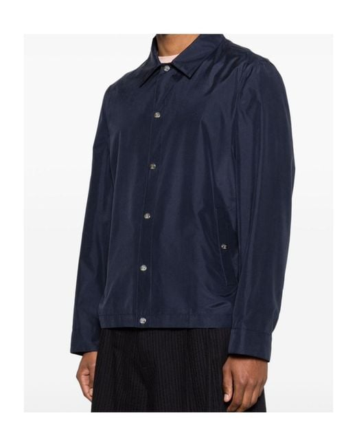 Brunello Cucinelli Blue Water-Resistant Blouson Jacket for men
