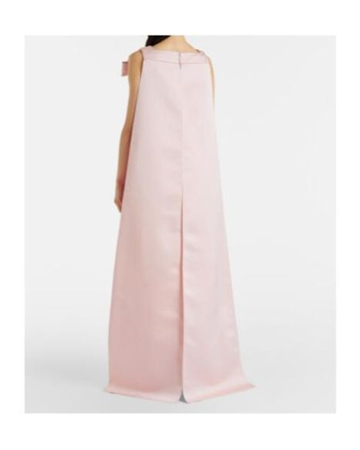 Safiyaa Pink Harley Caped Crêpe Gown