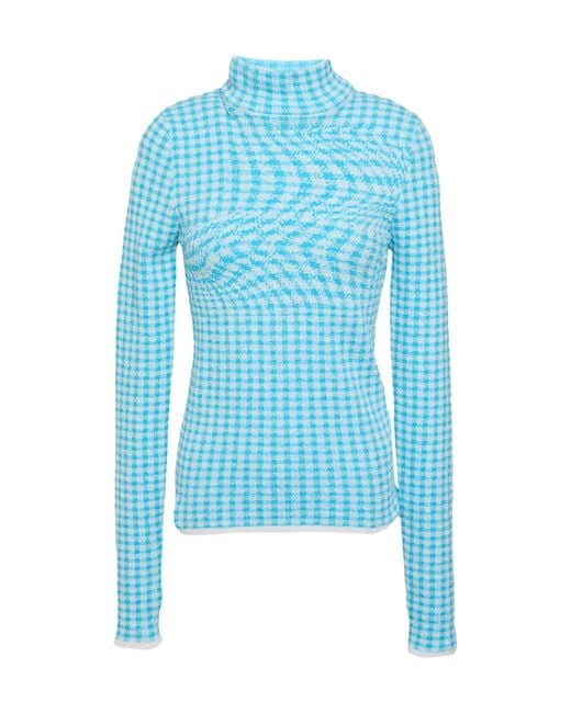 MM6 by Maison Margiela Blue Striped Lightweight Knit Sweater