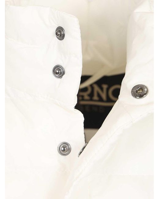 Herno White Quilted Down Jacket for men