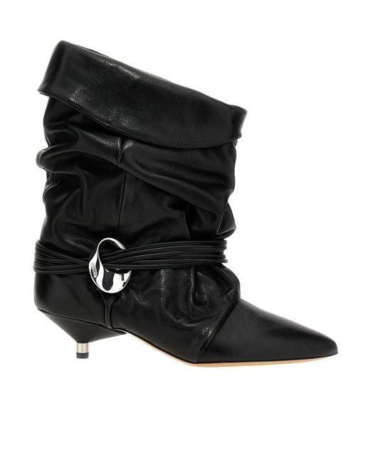 Isabel Marant Black Edrika Pointed-Toe Boots