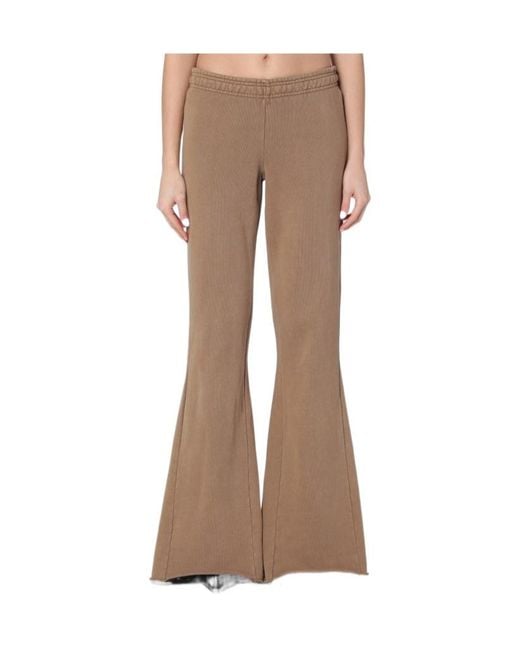 Entire studios Brown Elasticated-Waist Flared Trousers