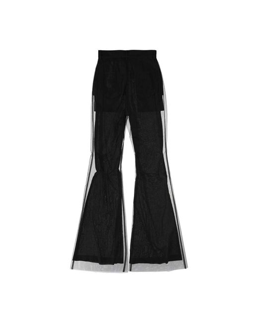 Rick Owens Black Bolan Flared Trousers