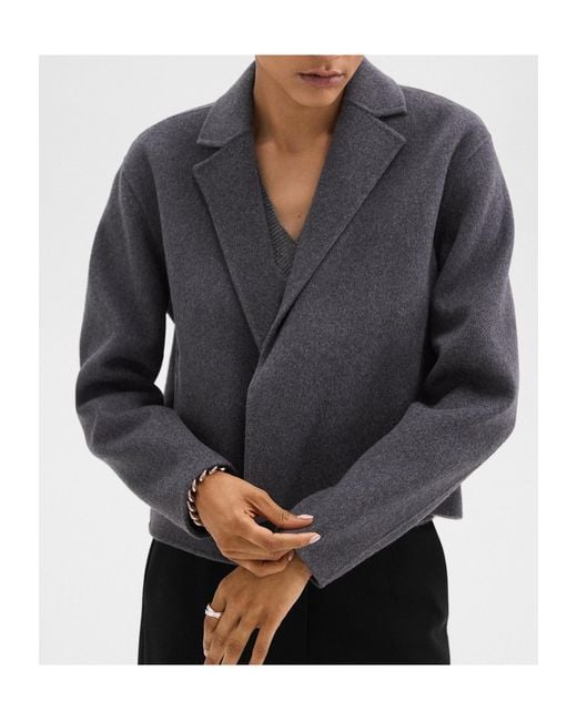 Theory Gray Relaxed Cardigan Jacket