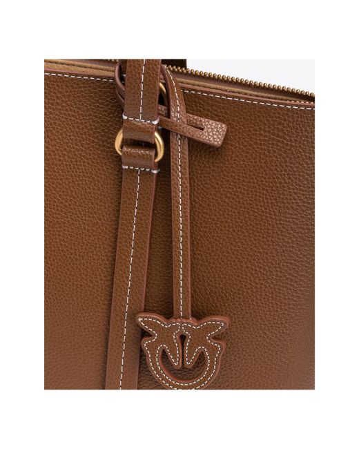 Pinko Brown Carrie Large Shopper Bag
