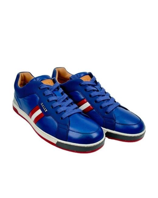 Bally Blue Logo Casual Sneakers for men