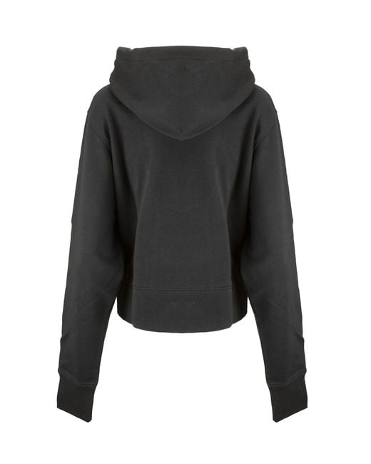 MSGM Black Logo-Print Hoodie