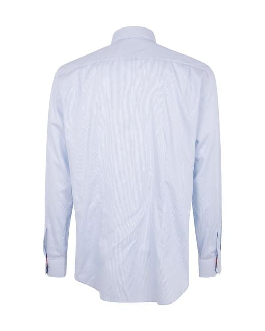 Paul Smith Blue Dobby Stripe Tailored-Fit Shirt for men