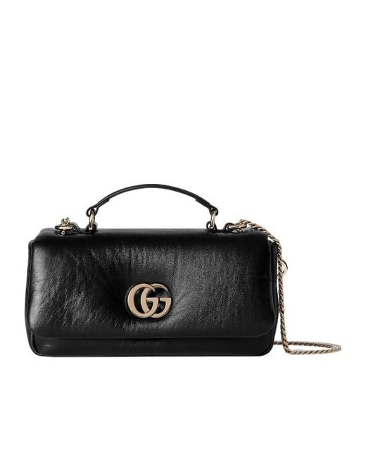 Gucci Black Gg Milano Mini Top Handle Bag