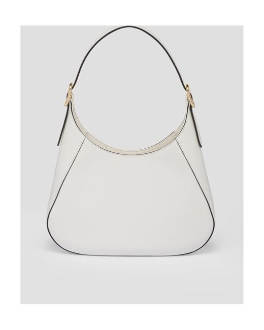Prada White Leather Shoulder Bag