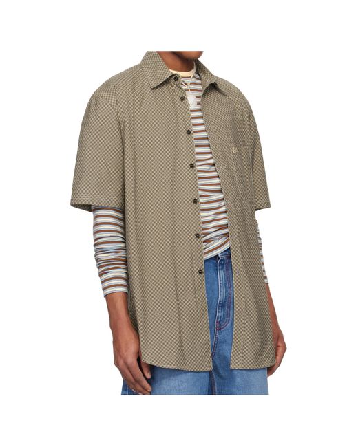 ERL Blue Short Sleeve Shirt for men