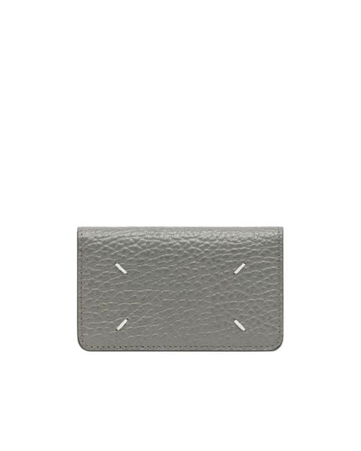 Maison Margiela Gray Leather Cardholder