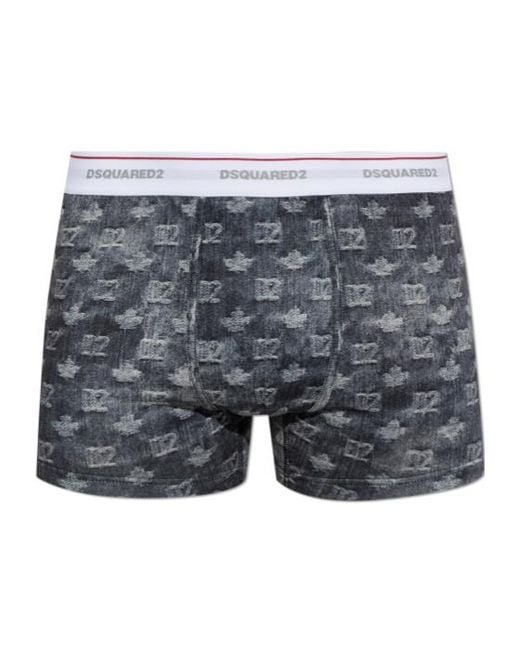 DSquared² Gray Boxer Briefs for men