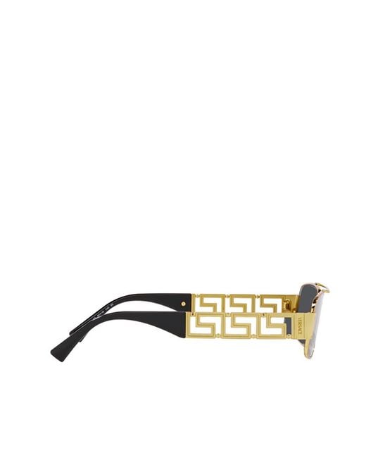 Versace White Eyewear Rectangular Frame Sunglasses for men