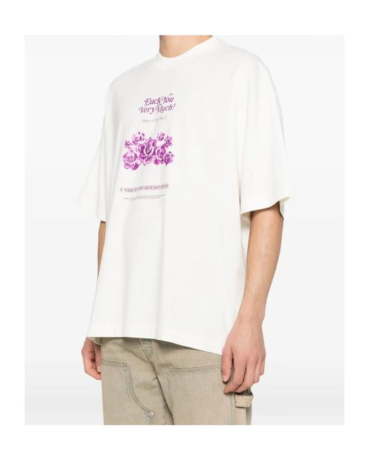 Vetements White Crew Neck Short-Sleeved T-Shirt for men