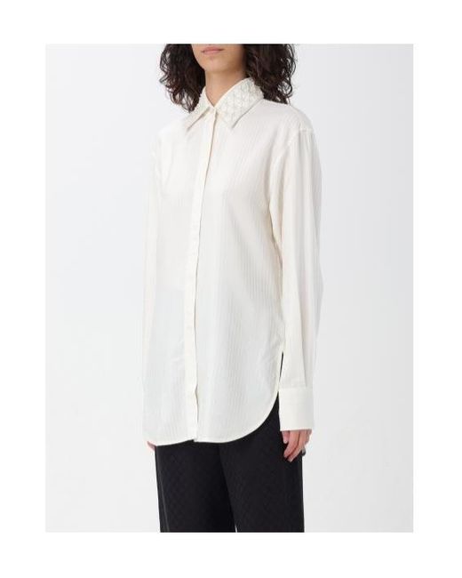 Golden Goose Deluxe Brand White Long Sleeved Embellished Shirt
